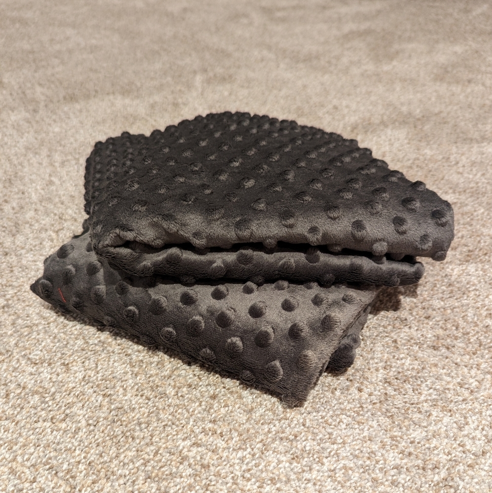 Charcoal minky dot fabric 1/2 yard plus bonus